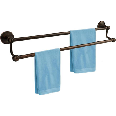 Retro Bathroom Double Towel Rack