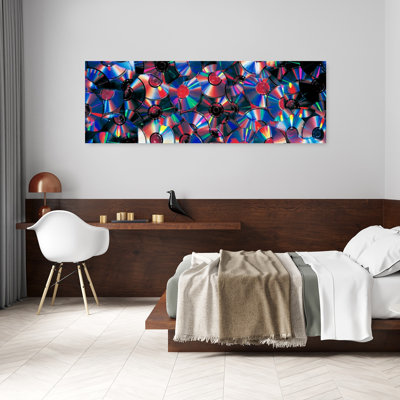 «Compact Discs», art abstrait contemporain coloré