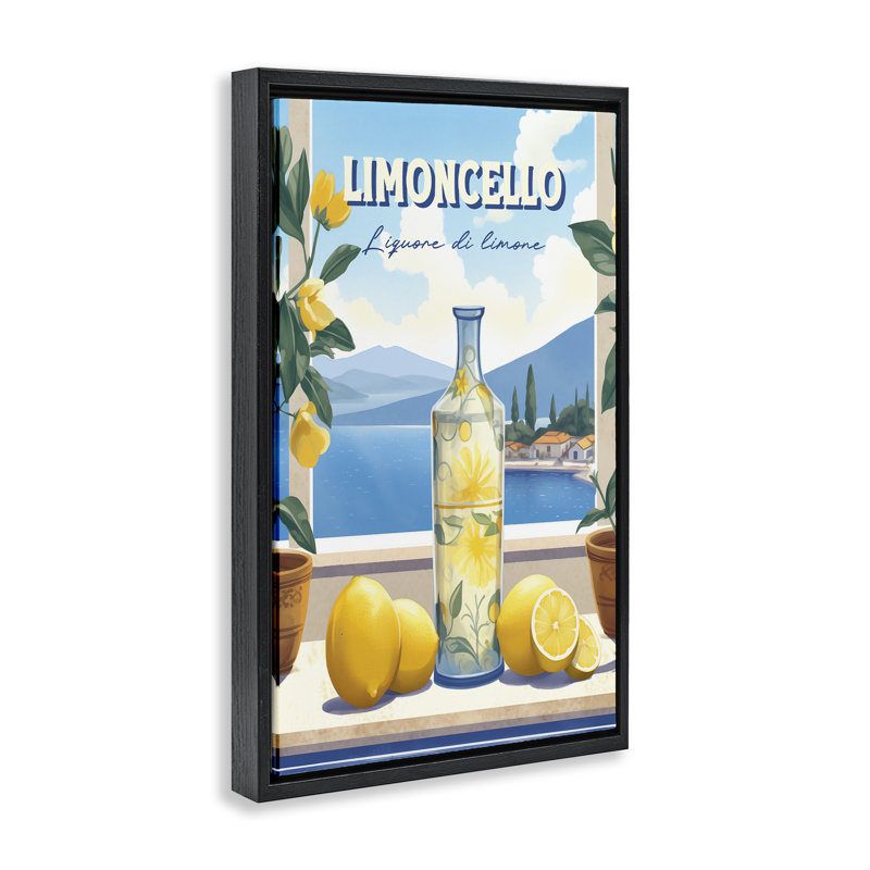 Cadre flottant Limoncello, conçu par Andreas Magnusson, Cadre flottant noir de jais, H 25 po x l 17 po