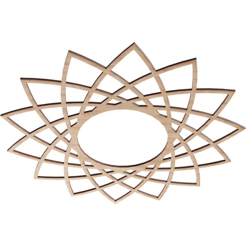 Médaillon de plafond 26 po x 11 po x P 10 po x P 6 po Eleanor, Aulne, H 24 po x l 24 po x P 0,25 po