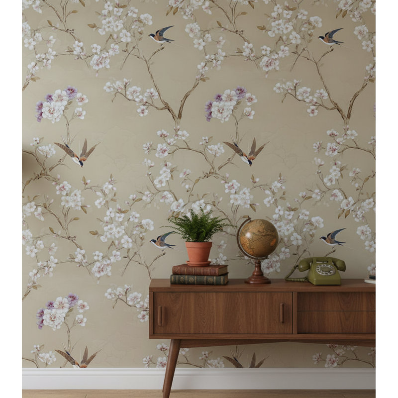 Papier peint décoratif mural traditionnel rétro
