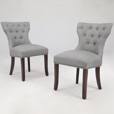 Keneisha Tufted Linen Upholstered Wingback Side Chair -  Winston Porter, 130B48FBC6A34C5D9CC30CBB2453835D