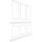 94 1/2"L (Adjustable 108"H to 132"H) Ashford Square Panel Stacked Wall Wainscot Paneling Kit