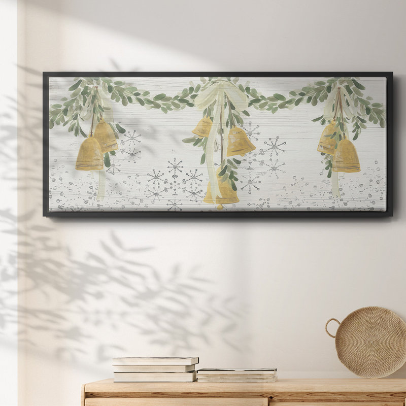 Holidy Bells- Framed Canvas, 20" H x 50" W