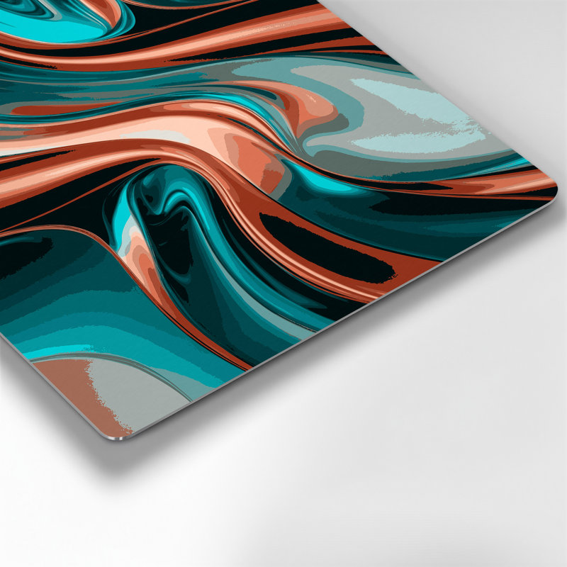 Gradient Abstract 65, art mural en métal bleu, H 12 po x l 18 po