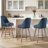 Kishmat Swivel 26'' Upholstered Counter Stool with Solid Wood Frame-953828658