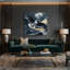 Oiseaux, art mural sur toile bleu-1683760657