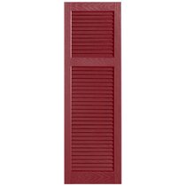 Pinecroft 15 in. x 51 in. Louvered Shutters Pair Unfinished SHL51