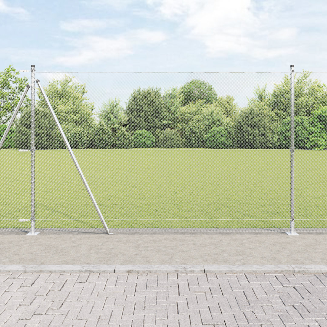 Vidaxl Hexagon Fence Galvanised Steel