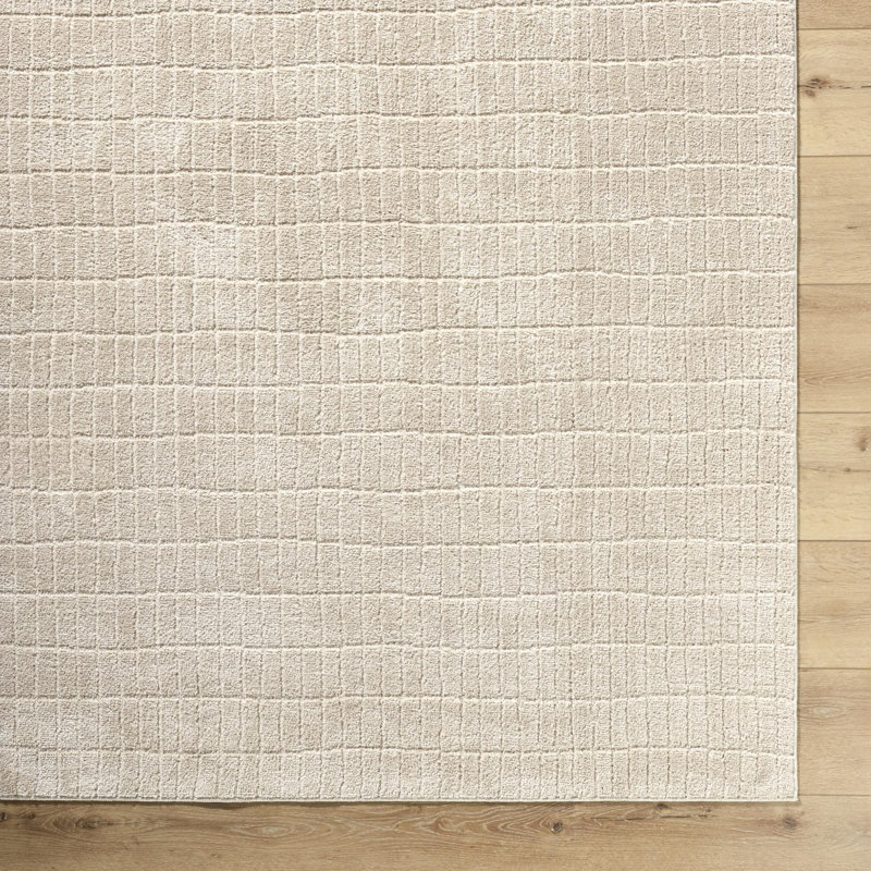 Our PNW Home x Livabliss Boho Scandi High Pile Light Beige Area Rug, Rectangle 7'10.49" x 10'