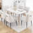 Dining Chairs,Mid Century Dining Chairs,Upholstered Faux Leather Dining Chairs with Back Pull Rod-261836141