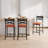 Bar Stools Set of 2, Upholstered Bar Chairs with Back, Thick Cushion, Counter Height Barstools for Kitchen Island Apartment Counter Bar