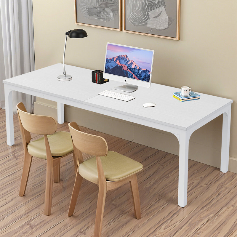 Table de salle à manger 46 po, Blanc, Bois massif