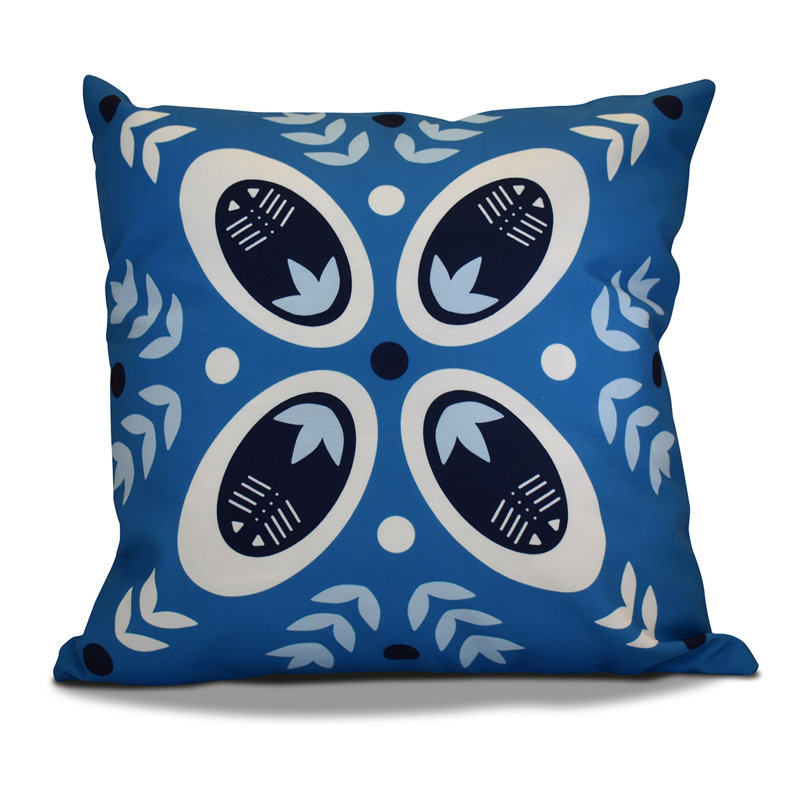 Housse de coussin décorative carrée/insert, H 26 po x l 26 po, Bleu sarcelle
