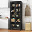 Vitrine haute 75 "avec portes en verre et 4 tablettes réglables-1497571596