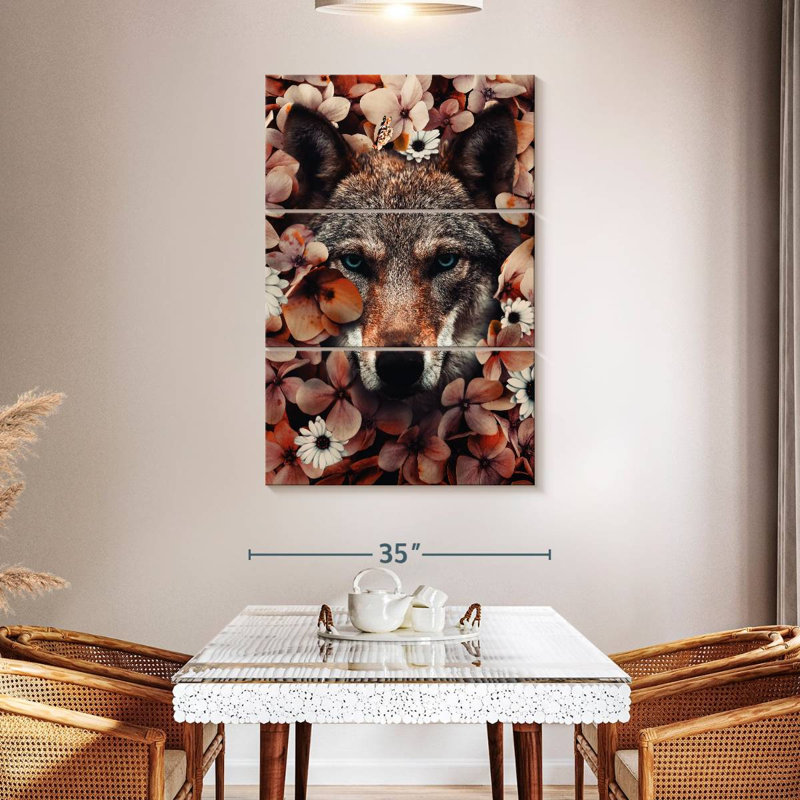 Botanical Wolf, 50" H x 32" W