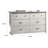 Lara Wide Dresser, 6 Drawer With Black Handles, White Lamination-121897276