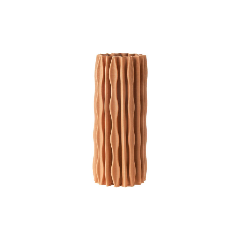 Ceramic Vase, 13" H x 5" W x 5" D, Orange