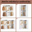 Système de placard réglable 57,3 "à 132" avec 4 tiroirs, 6 tringles à vêtements, 4 tablettes