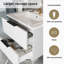 Meuble-lavabo 36 po avec lavabo en céramique - Meuble-lavabo mural flottant cannelé avec tiroirs, moderne-427176310-427176308