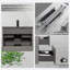 Petit meuble-lavabo 30 po avec lavabo, armoire de rangement murale flottante, lavabo simple noir sable quartz, 2 tiroirs à fermeture en douceur, aucun assemblage requis-684106472