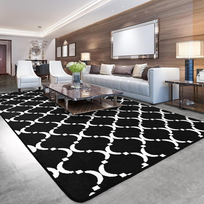 Geometric Indoor Rug, Rectangle 5' x 8'