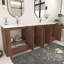 Meuble-lavabo autoportant de 83,8 po avec double lavabo en acrylique renforcé Monterey-701761375