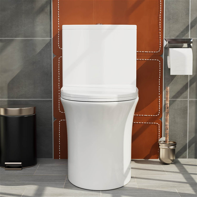 Toilette allongée une pièce à double chasse 1,6 GPF (siège inclus)