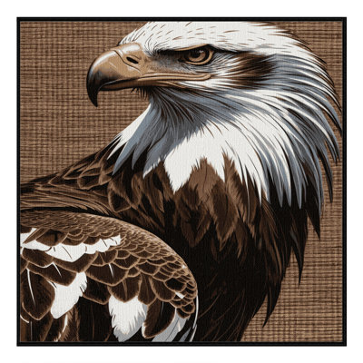 Tapis à motif de faune à motif d'aigle martial lavable 