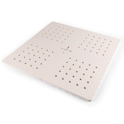 Shower Stall Mat, Extra Thick And Soft Foam Material Comfortably Cushions Your Feet, Square, 4 Interlocking Tiles