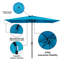 Parasol de table rectangulaire en aluminium pour terrasse avec bouton inclinable 120 "x 78" Rella-381143094