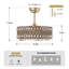 Ventilateur de plafond en cristal 20 "avec lumières et télécommande, réglable en hauteur pour le salon de la chambre à coucher-133683195-135789978