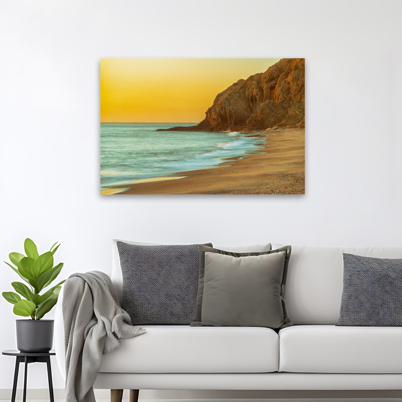 Éléphant qui boit - Photographie de paysages côtiers, plages, océan, H 32 po x l 48 po