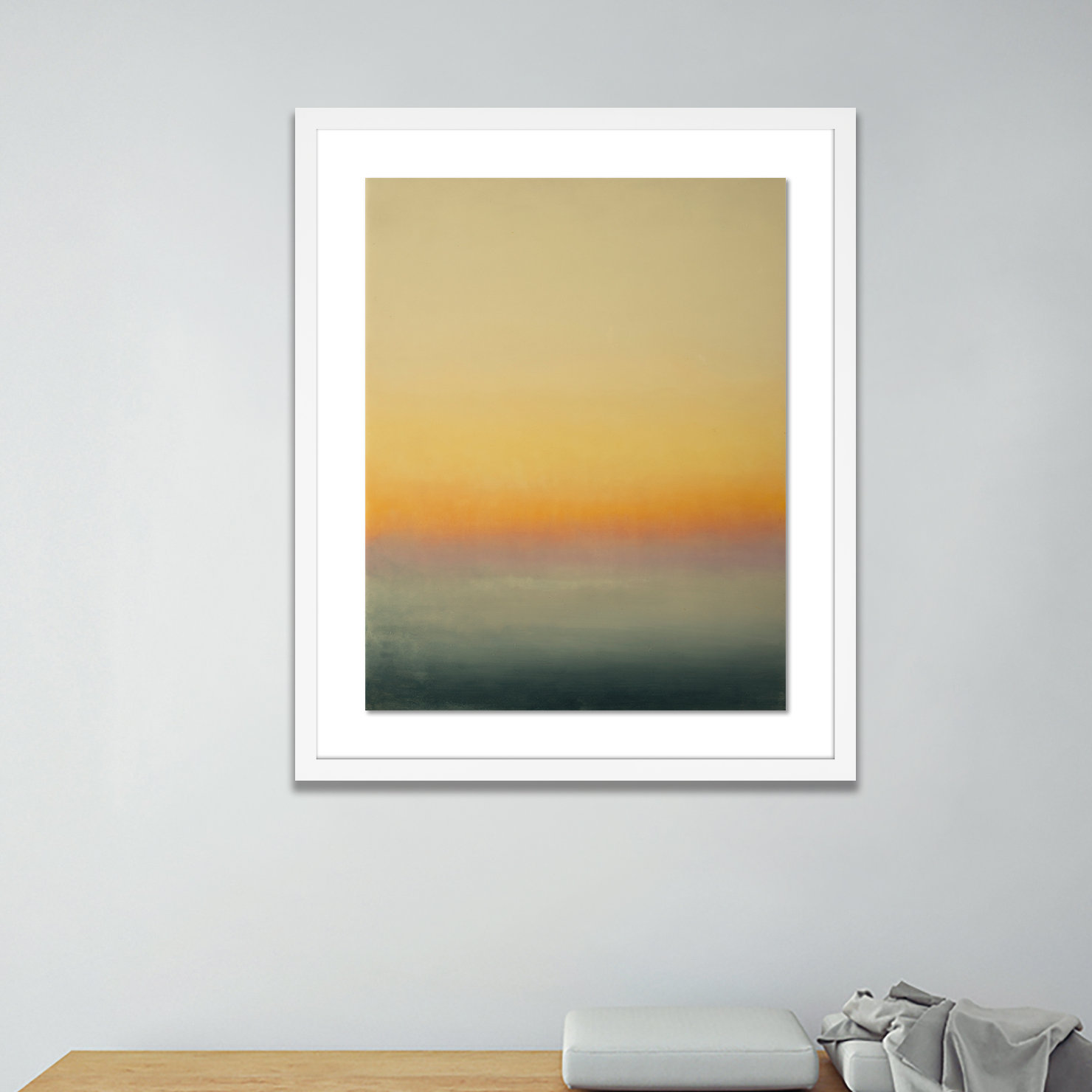 Ericka Wolf "Risk" Print, 60" H x 49" W x 2.5" D, White