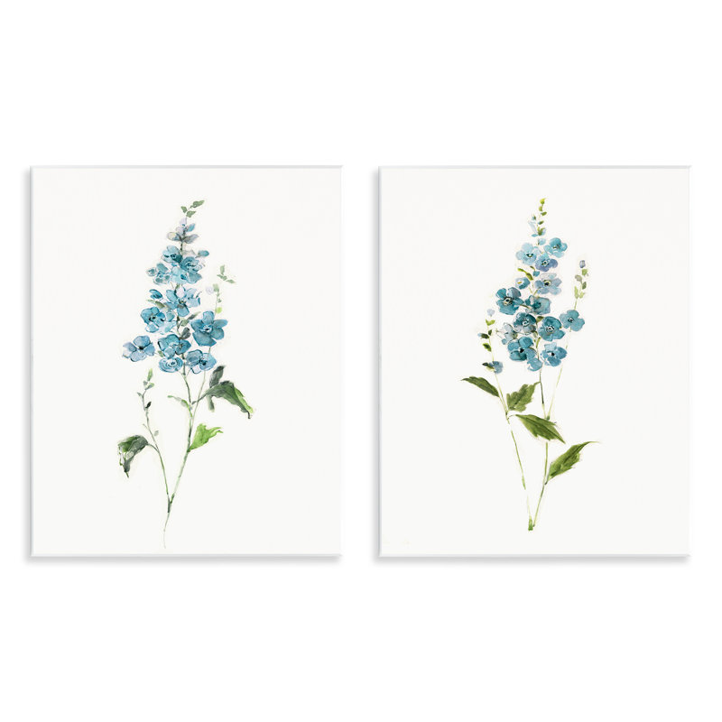 Ensemble de 2 plaques murales à l'aquarelle bleue, design par Sally Swatland