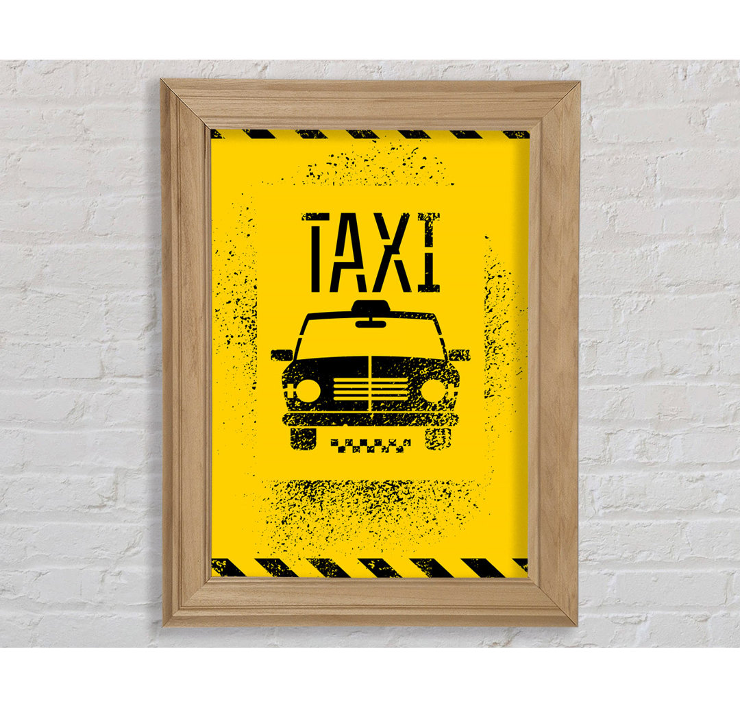 Funky NYC Taxi Cab Gerahmter Druck