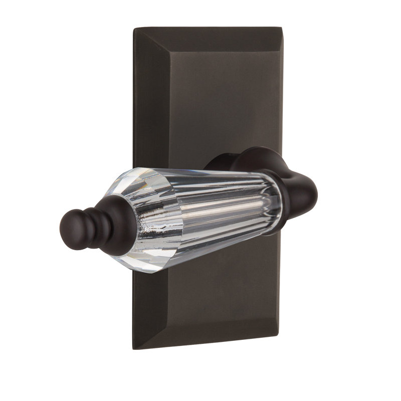 Studio Plate Double Dummy with Parlour Lever, Oil-Rubbed Bronze
