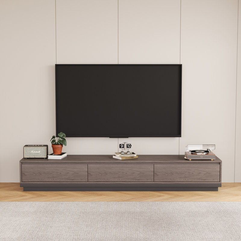 78.7" Expandable Telescopic Tv Cabinet Deep Walnut