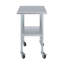 Table en acier inoxydable avec roues 24 po x 24 po