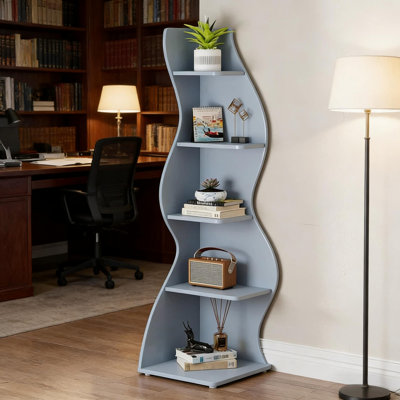 Bibliothèque, bibliothèque d'angle pour bureau personnel