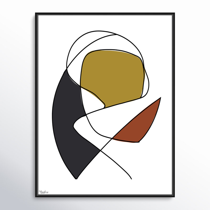 Abstract Tribeca 3, Black, 41.5" H x 31.5" W x 2" D