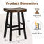 Solid Wood Saddle-Seat With Curved Seat Surface And Comfortable Footrests-430629805