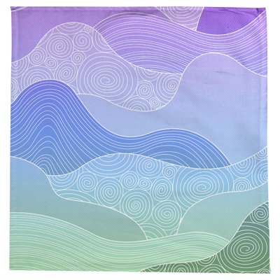 Leffel Hand Drawn Waves Tablecloth