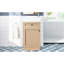 Meuble-lavabo de 18,5 po de style rustique, lavabo en résine réversible, structure d'armoire, tablette de rangement réglable pour une utilisation efficace de l'espace, poignées en métal, finition grain de bois, système de porte à fermeture en douceur rustique