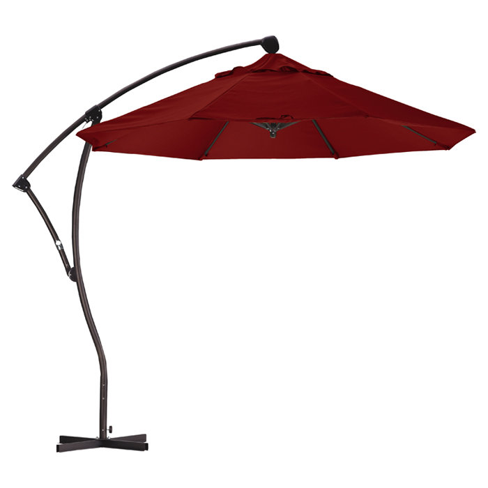 Parasol de marché 9 'Cantilever, Toile toile terre cuite Sunbrella®