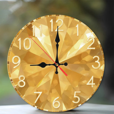Golden Crystal Clock Face Numbers