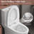 Elongated One Piece Toilet with Comfort Seat Height 17.3", Power Dual Flush 0.8/1.28 GPF and MAP 1000g-105968354