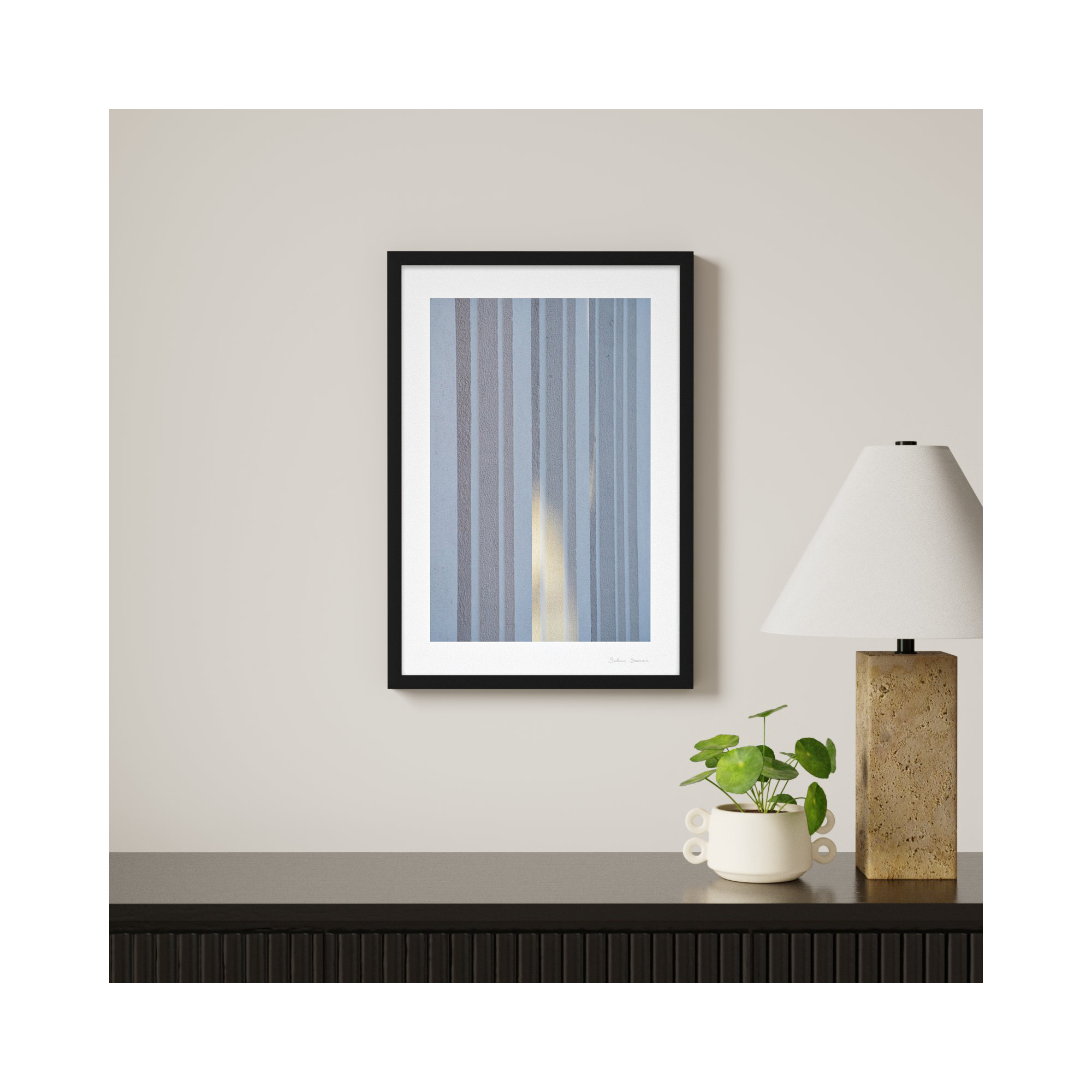 Ludvig Sun and Conccrete 2 by Svetlana Smirnova - Picture Frame Photograph, 38" H x 26.5" W x 1.25" D, Black