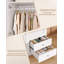 4 Door 2 Drawer Wardrobe, with Hanging Rail and Storage Shelf, Modern White Wardrobe Storage Clothes Shelf for Bedroom 