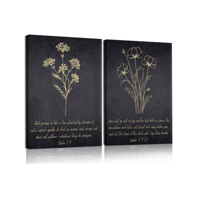 2 Piece Wrapped Canvas Wall Art
